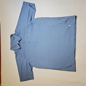 Columbia Polo Shirt Shark Blue Omni-Shade City Voyager Activewear  Size S